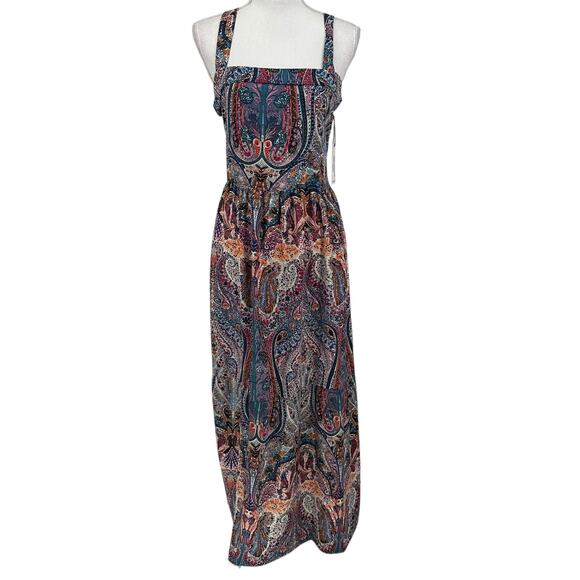 NEW Dex Crown Flower Tiered Sleeveless Maxi Dress Sz XL - Picture 1 of 9